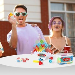 48 Pcs Board Games for Kids & Adults Tetra Balance Tower Stacking Toys Perfec…