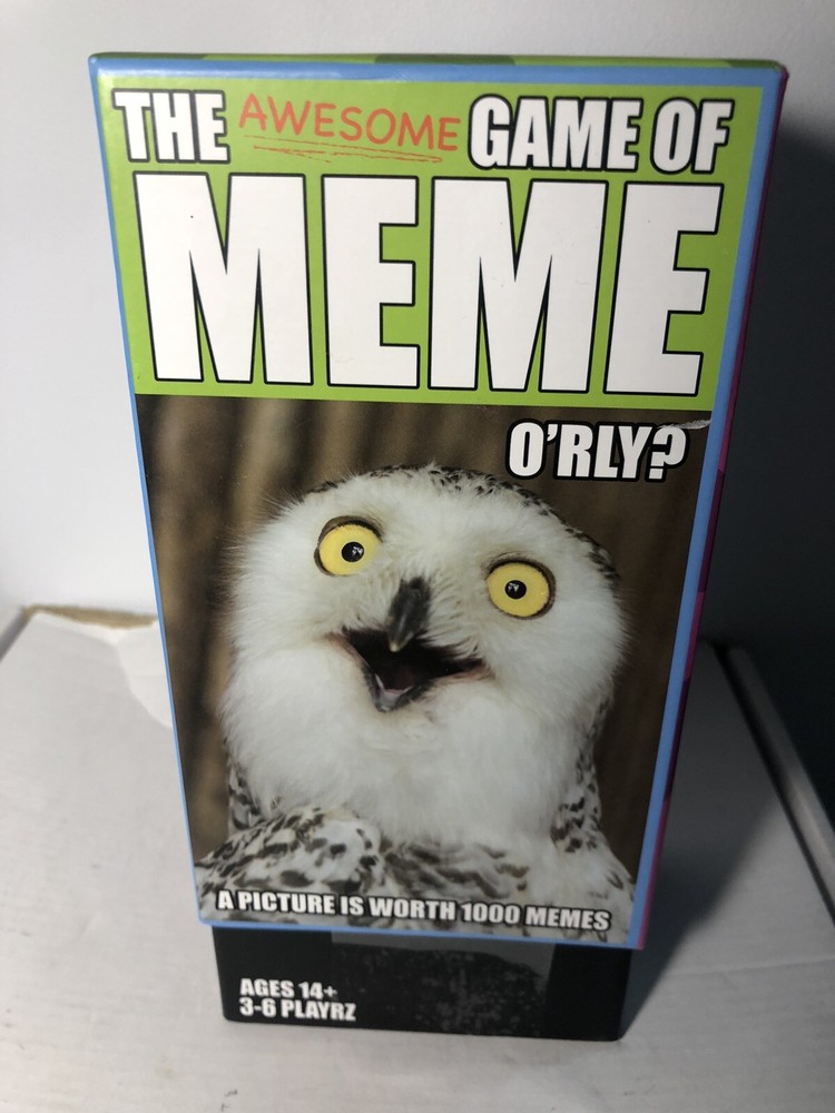 The Awesome Game of Meme Cards Game Box Ages 14+ 3-6 Players
