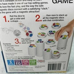 Clack Game Kids Family Fun Night Magnetic Stacking Disks Activity Amigo New