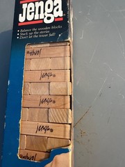 Milton Bradley Jenga Vintage 1986 Classic Wooden Block Game Super Clean Blocks