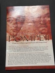 The Downfall of Pompeii Mayfair Games 2013 Player pieces missing see description