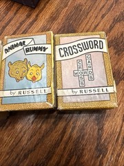 Vintage 1930s Russell Library of Games Set of 6 Complete Miniature Card Games US