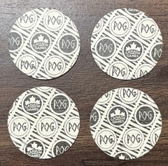 Lot of 4 Vintage Official World Pog Federation Milk Caps Pogs Tazos!