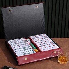 Chinese Mahjong Set X-Large 144 Numbered 1.5″ Tiles Majiang Mah-Jongg in Case