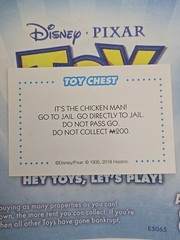 2018 Monopoly Toy Story Go Directly To Jail Community Chest Card Game Piece Part