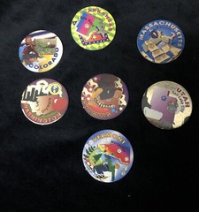 Vintage 1990s US State government Collectible POGS Sheet United States