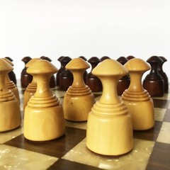 Handmade Boxwood Wooden Game Of Checkers/Draughts Pieces 50mm/1.9″