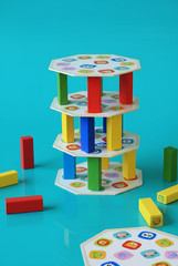 Wooden Animal Tower Game for Kids – 3-in-1 Stacking, Tumbling & Domino Play Set