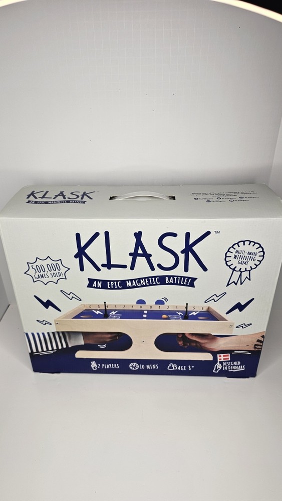 Klask Tabletop Board Game Complete Magnetic Foosball Hockey Battle Party Denmark