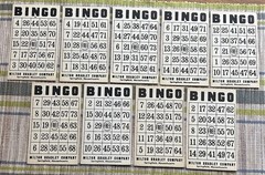 46 Vintage Milton Bradley Co Cardboard Bingo Cards for Replacements & Crafts