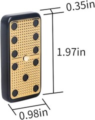 Metal Surface Dominoes Set Double 6 for Adults and Kids – Classic 28Pieces Go…