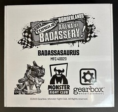 BADASSASAURUS Kickstarter Exclusive for BORDERLANDS Arena of Badassery Game NEW