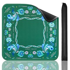 Printed American Learning Mahjong Mat 33”x33” with Black Carrying Bag, AntiSl…