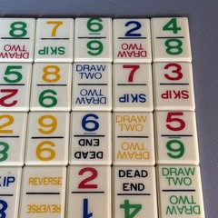 UNO Dominos Complete 81 Piece Replacement Domino Lot – 1986 Edition