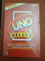 UNO Deluxe Card Game Mattel 2007 Ages 7+ 2 to 10 Players Uno Deck Rare New