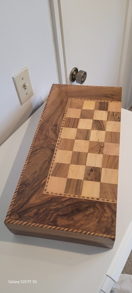 Handcrafted Persian Walnut Wood Backgammon
