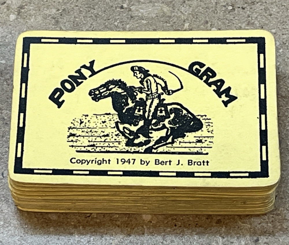 PLAYING CARDS ONLY 1947 The Game of Pony Express Board Game Polygon