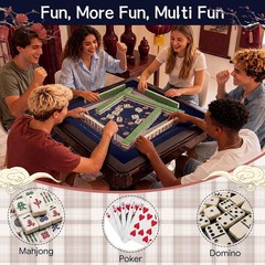 American Mahjong Table Mat 31.5 x 31.5 Inch Drydiet Mahjong Game Mat with