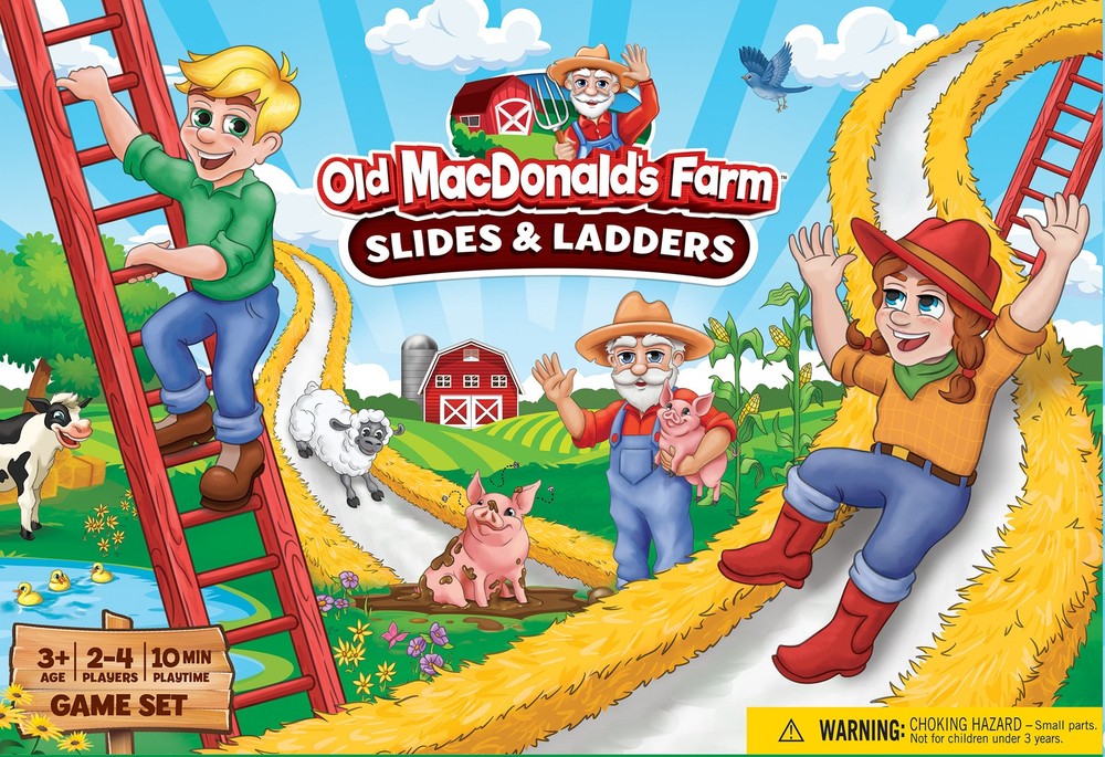 MasterPieces – Old MacDonald’s Farm – Slides & Ladders Board Game