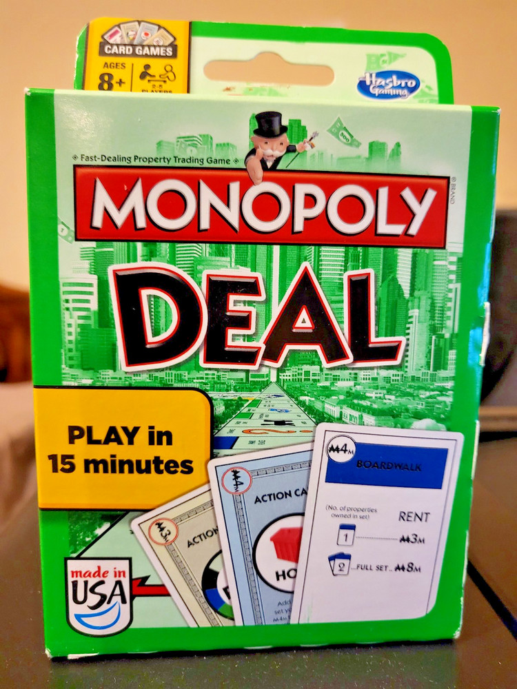 NEW Monopoly Deal Card Game – Ages 8+; 2-5 Players – Games 100 – Quick Card Game