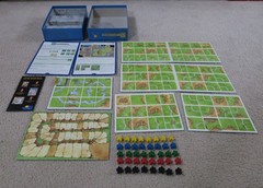 Carcassonne Board Game 2000 COMPLETE Rio Grande w River Expansion Never Played
