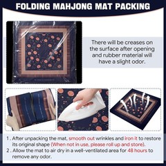 American Mahjong Table Mat 31.5 x 31.5 Inch Drydiet Mahjong Game Mat with