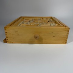 Vintage 2007 Cardinal Solid Wood Labyrinth Oak Finish Solitaire Game of Skill Ma