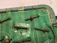 Vtg. Tin Litho Tabletop Olympic Soccer Football Game by Technofix 1960s HTF Toy