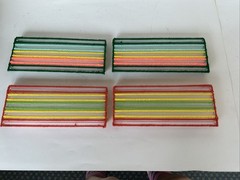 Domino Holder Rack/Tray (4) Plastic Canvas Full View Hand Made Stackable