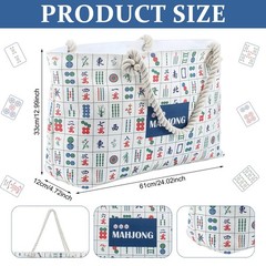 Empty Mahjong Bags Set for Tiles and Racks 24x13x4.7 Inch American Mahjong Ca…