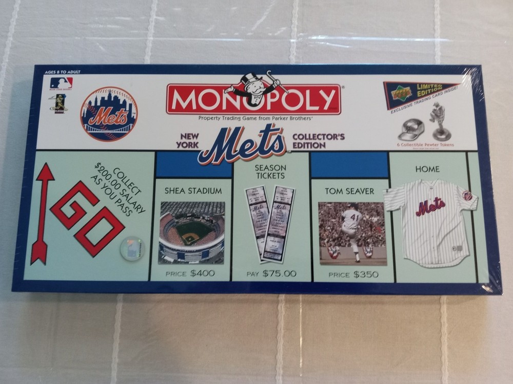 NEW YORK METS MONOPOLY COLLECTOR’S 1ST EDITION BOARD GAME – 2001 NEW SEALED!