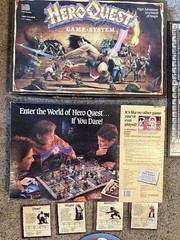 HERO QUEST ADVENTURE GAME SYSTEM MILTON BRADLEY 1989 1990 EDITION INCOMPLETE