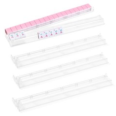 American Mahjong Tiles Clear Mahjong Rack Set with 4 Storage Pushers