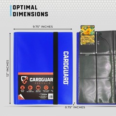 CardGuard Trading Card Binder Pro-Folio – 9 Pocket 12×9.75×0.75 inches, Blue