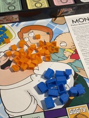 100% COMPLETE! MONOPOLY FAMILY GUY COLLECTOR’S EDITION BOARD GAME PEWTER PIECES