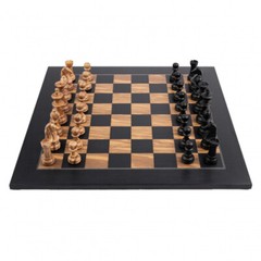 Chess Set Black Olive Deluxe – Field 50mm