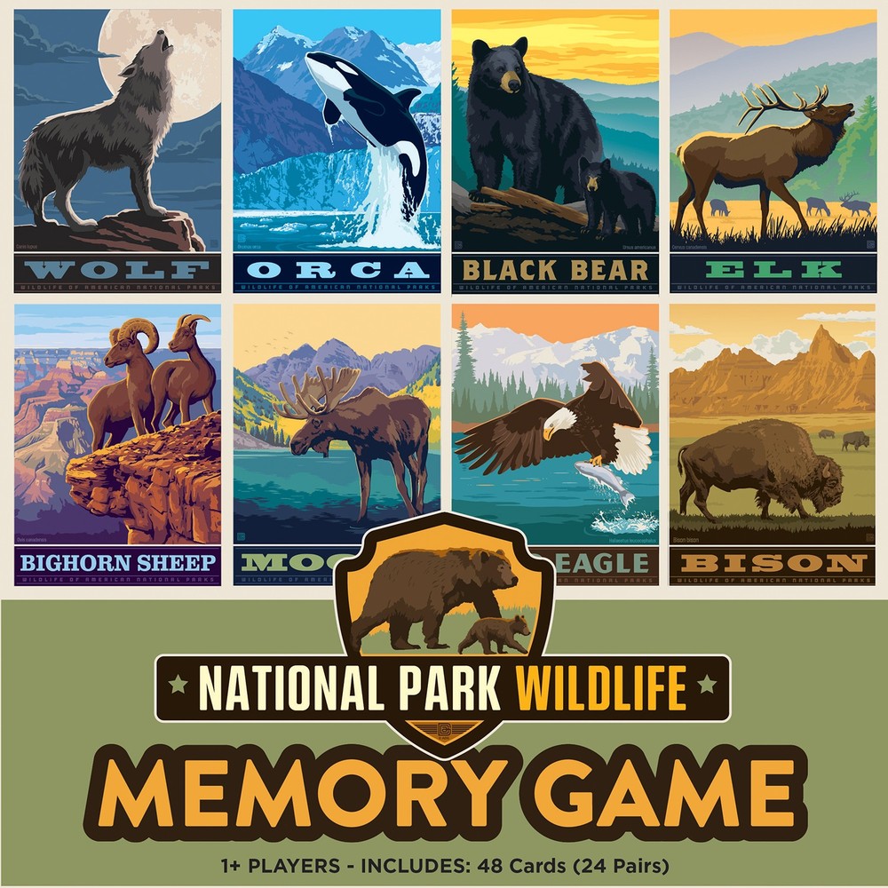 MasterPieces – National Parks Wildlife Officially Licensed Memory Game
