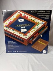 Hasbro Luxury Edition Monopoly Board Game Wood Game Board New