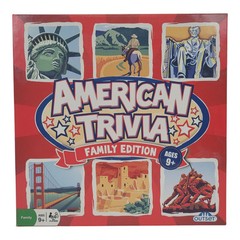 American Trivia Family Edition Board Game US History Geography Kids Adults 9+