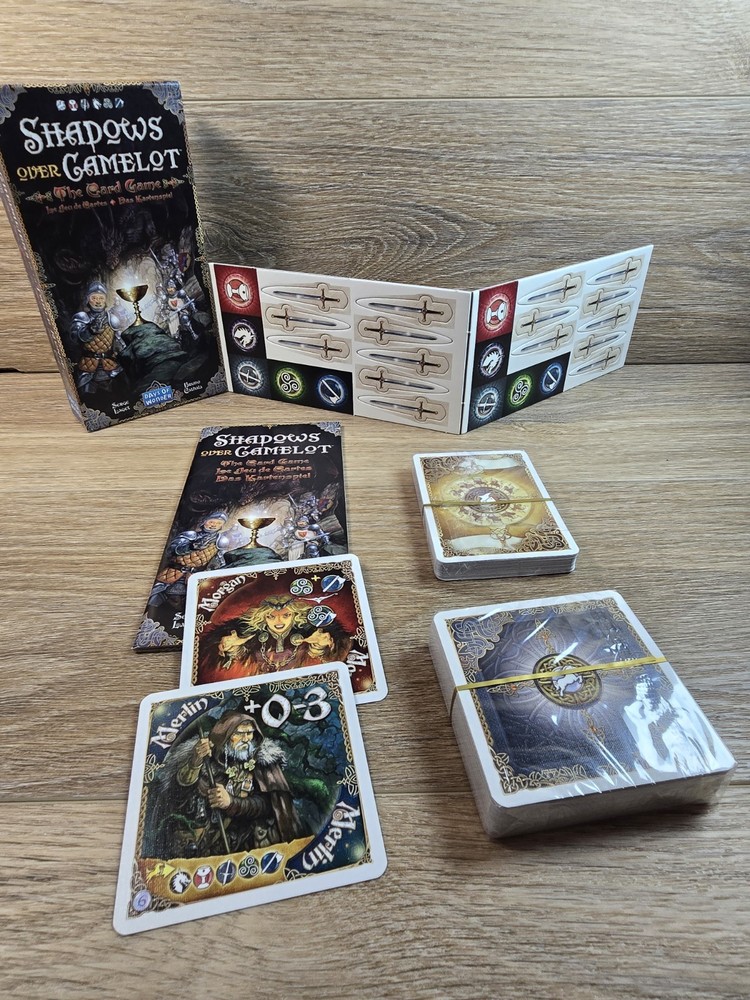 SHADOWS OVER CAMELOT The Card Game Days of Wonder + Bonus Cards Unpunched Pieces