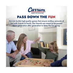 Carrom Board Game Set — Large Board Games for Adults & Children — Ov