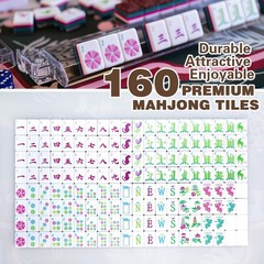 American Mahjong Game Set, Portable Carrying Bag,Acrylic 160 Tiles,Western Ma…