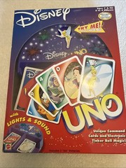 Disney UNO Electronic Tinker Bell Lights Sounds Game 2002 Tested Works