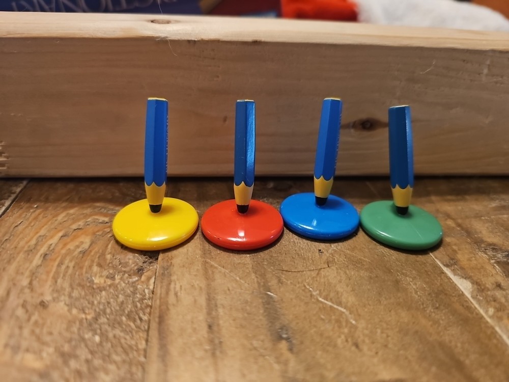 Pictionary 20th Anniversary Edition Replacement Pencil Pawns Game Pieces