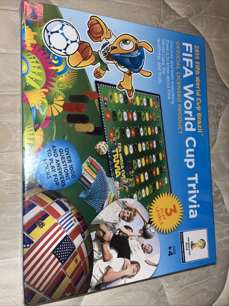 FIFA World Cup Trivia – 2014 Board Game, Over 1000 Questions, Sealed/ New In Box