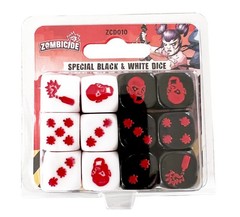 CMON Zombicide 2nd Edition Special Black and White Dice | 16mm, Various