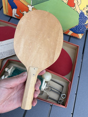 Vintage Pressman No. 1130 childs toy game Deluxe Table Tennis paddles net 1930’s