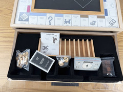 Monopoly Luxe Edition Solid Maple Wood Cabinet Premium WS Game Company Open Box