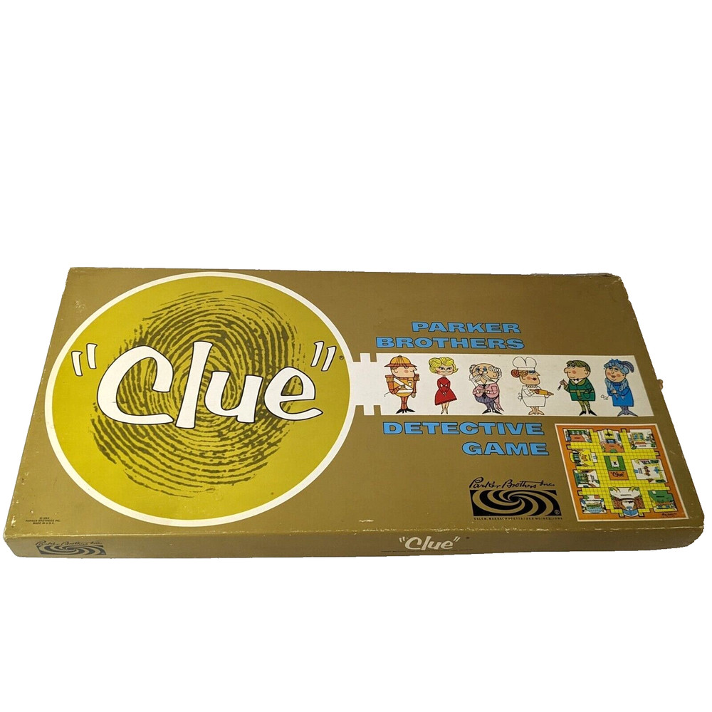 Vintage 1963 Clue Game by Parker Brothers, Complete with all Original Parts