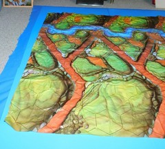 1992 MILTON-BRADLEY BATTLE MASTERS VINYL GAME MAT 55″X77″